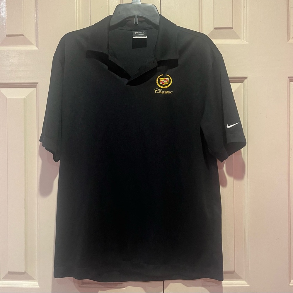 Nike Golf Cadillac Black polo shirt Size M